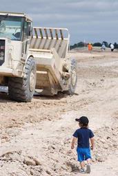  Walking the new motorway at Hobsonville